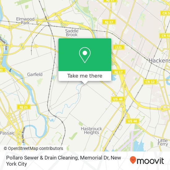 Pollaro Sewer & Drain Cleaning, Memorial Dr map
