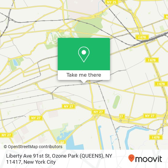 Mapa de Liberty Ave 91st St, Ozone Park (QUEENS), NY 11417