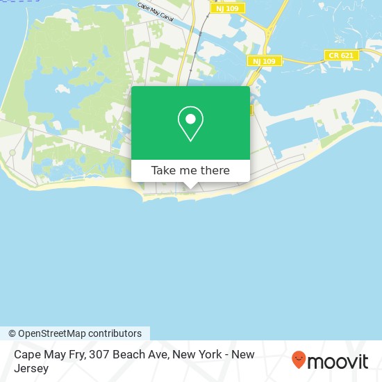 Cape May Fry, 307 Beach Ave map