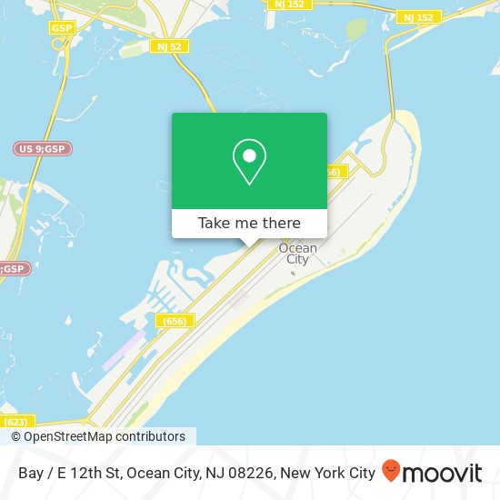 Mapa de Bay / E 12th St, Ocean City, NJ 08226