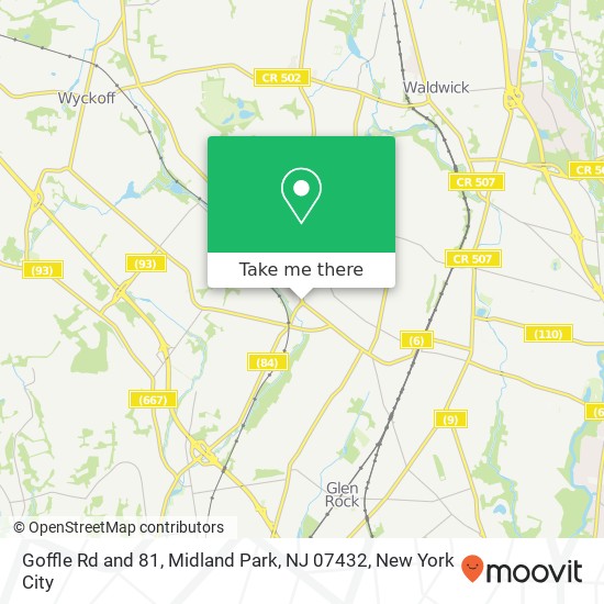 Mapa de Goffle Rd and 81, Midland Park, NJ 07432