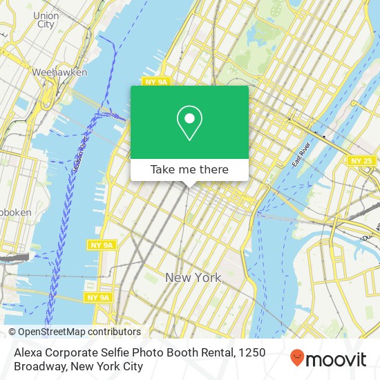 Mapa de Alexa Corporate Selfie Photo Booth Rental, 1250 Broadway