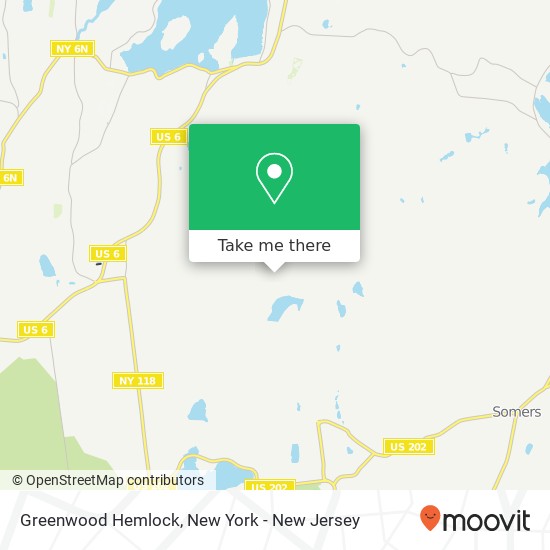 Mapa de Greenwood Hemlock, Mahopac, NY 10541