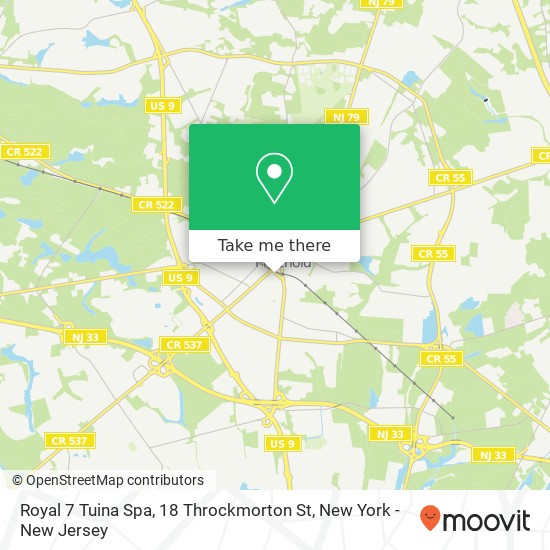 Mapa de Royal 7 Tuina Spa, 18 Throckmorton St