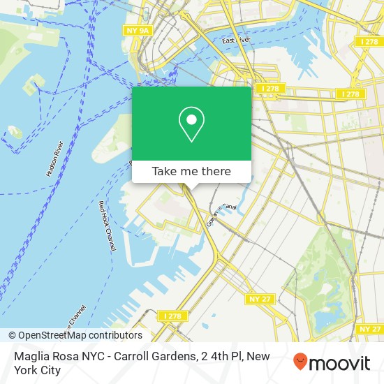 Maglia Rosa NYC - Carroll Gardens, 2 4th Pl map
