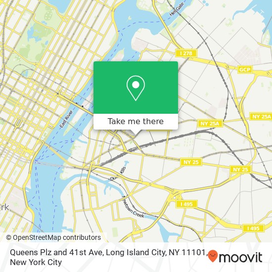 Mapa de Queens Plz and 41st Ave, Long Island City, NY 11101