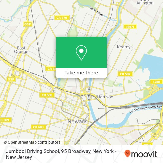 Mapa de Jumbool Driving School, 95 Broadway