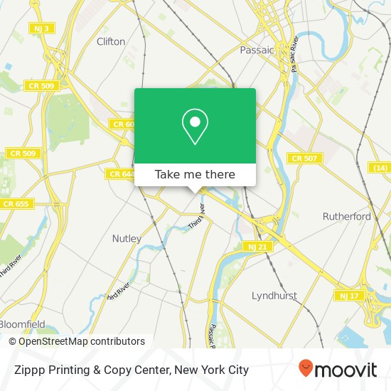 Mapa de Zippp Printing & Copy Center