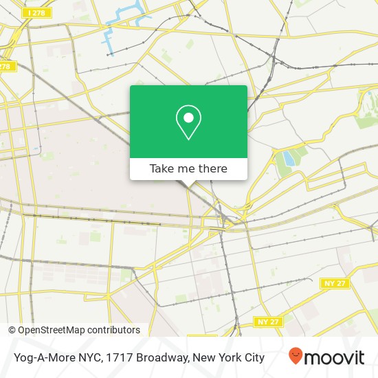 Yog-A-More NYC, 1717 Broadway map