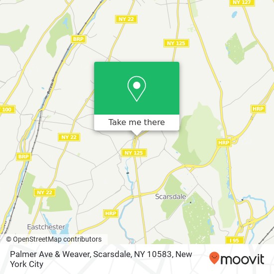 Mapa de Palmer Ave & Weaver, Scarsdale, NY 10583