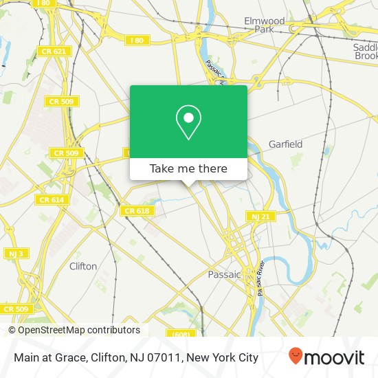 Mapa de Main at Grace, Clifton, NJ 07011