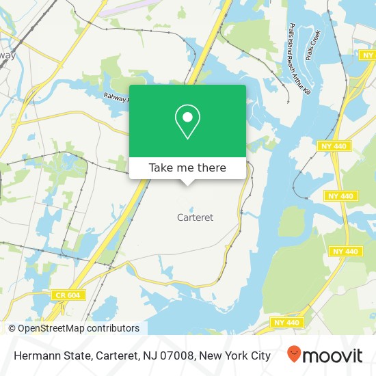 Mapa de Hermann State, Carteret, NJ 07008