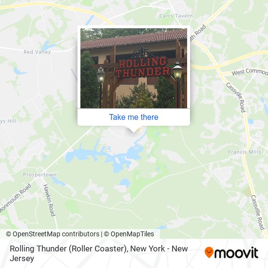 Rolling Thunder (Roller Coaster) map