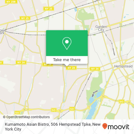 Kumamoto Asian Bistro, 506 Hempstead Tpke map