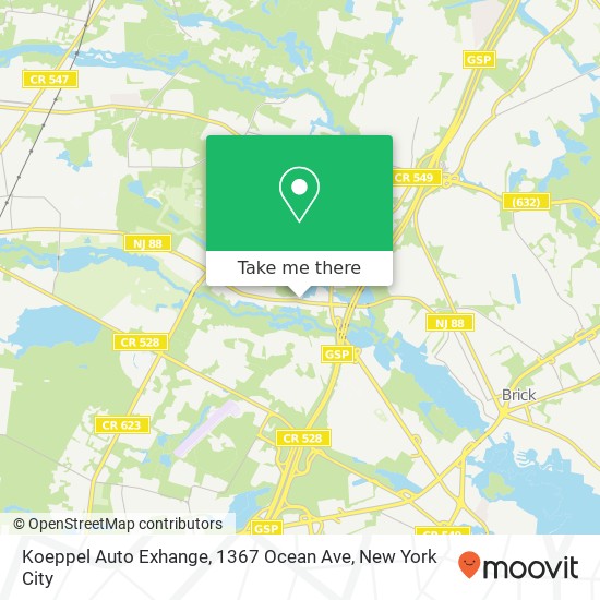 Koeppel Auto Exhange, 1367 Ocean Ave map