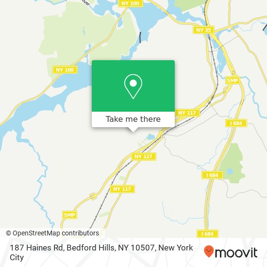 Mapa de 187 Haines Rd, Bedford Hills, NY 10507