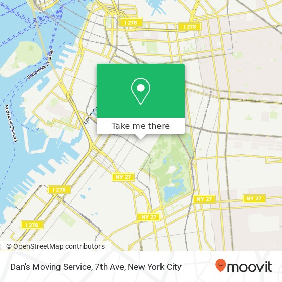 Mapa de Dan's Moving Service, 7th Ave