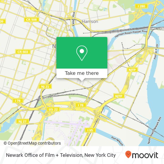 Newark Office of Film + Television map