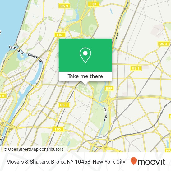 Mapa de Movers & Shakers, Bronx, NY 10458