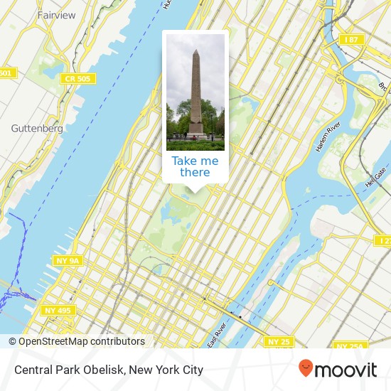 Mapa de Central Park Obelisk