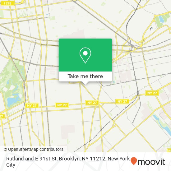 Rutland and E 91st St, Brooklyn, NY 11212 map