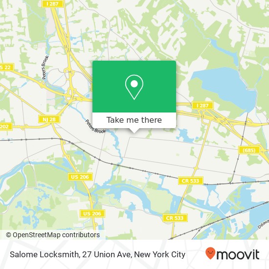 Salome Locksmith, 27 Union Ave map