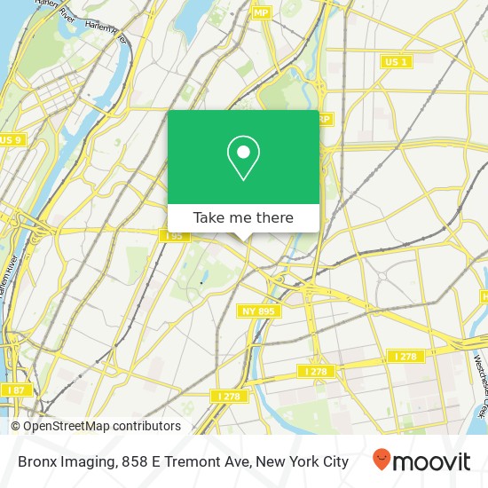 Bronx Imaging, 858 E Tremont Ave map