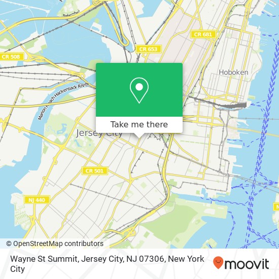 Mapa de Wayne St Summit, Jersey City, NJ 07306