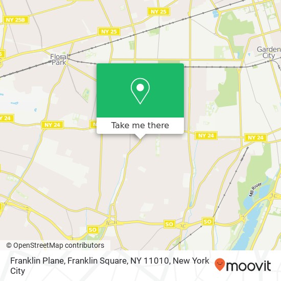 Mapa de Franklin Plane, Franklin Square, NY 11010