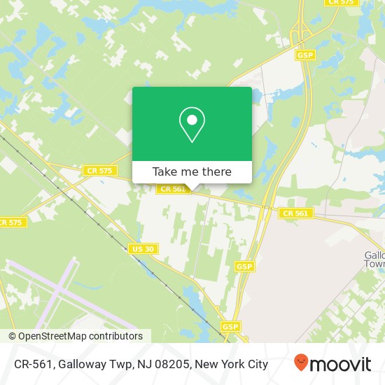 CR-561, Galloway Twp, NJ 08205 map