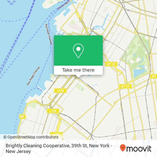 Brightly Cleaning Cooperative, 39th St map
