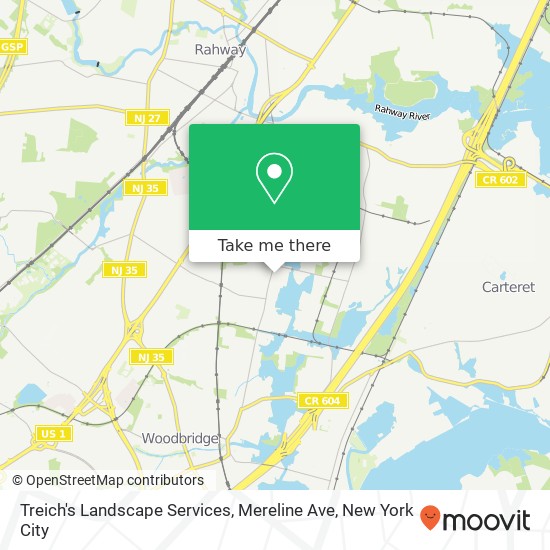 Treich's Landscape Services, Mereline Ave map