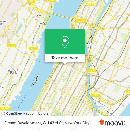 Mapa de Dream Development, W 143rd St