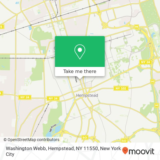 Mapa de Washington Webb, Hempstead, NY 11550