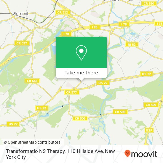 Mapa de Transformatio NS Therapy, 110 Hillside Ave