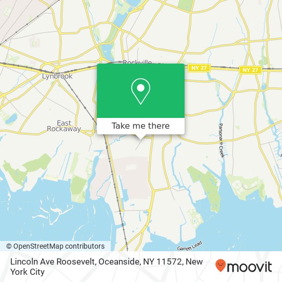 Mapa de Lincoln Ave Roosevelt, Oceanside, NY 11572