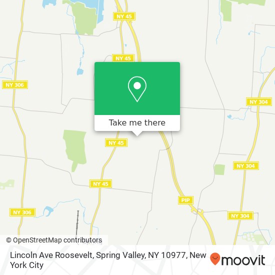 Mapa de Lincoln Ave Roosevelt, Spring Valley, NY 10977
