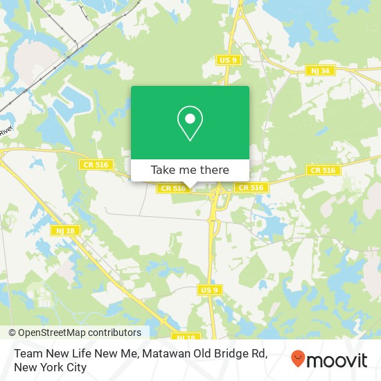 Mapa de Team New Life New Me, Matawan Old Bridge Rd