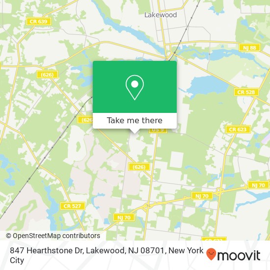 847 Hearthstone Dr, Lakewood, NJ 08701 map