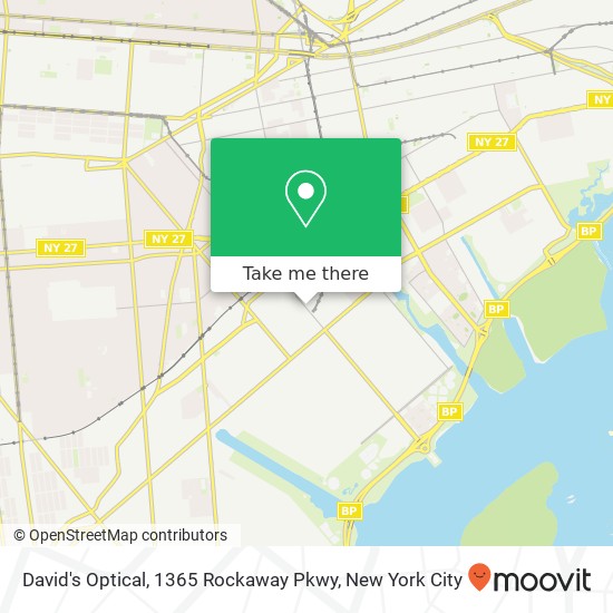 Mapa de David's Optical, 1365 Rockaway Pkwy