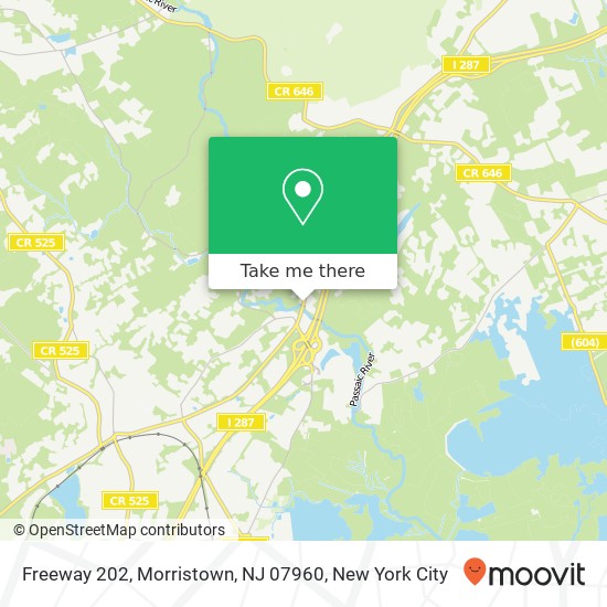 Mapa de Freeway 202, Morristown, NJ 07960