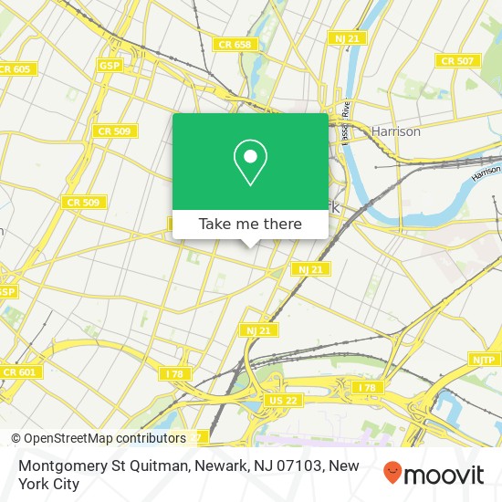Montgomery St Quitman, Newark, NJ 07103 map