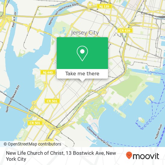 Mapa de New Life Church of Christ, 13 Bostwick Ave