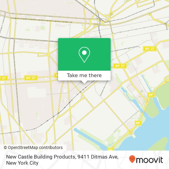 Mapa de New Castle Building Products, 9411 Ditmas Ave