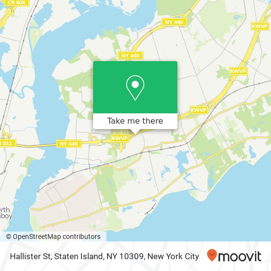 Mapa de Hallister St, Staten Island, NY 10309