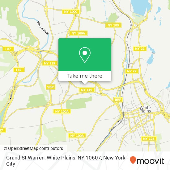 Grand St Warren, White Plains, NY 10607 map