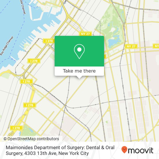 Maimonides Department of Surgery: Dental & Oral Surgery, 4303 13th Ave map