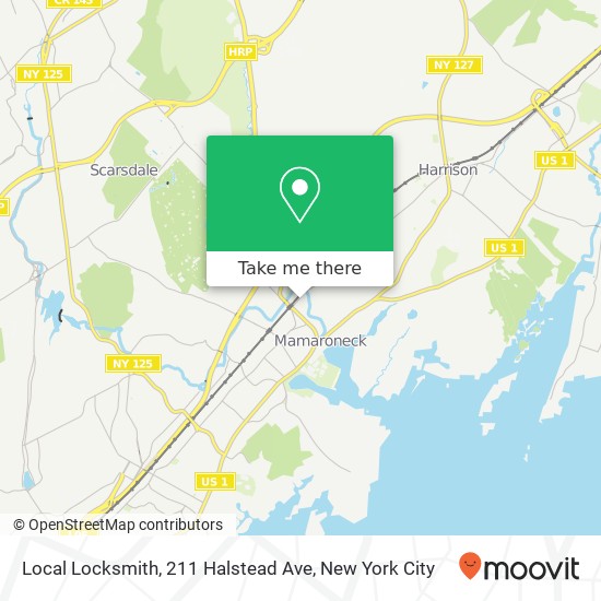Mapa de Local Locksmith, 211 Halstead Ave