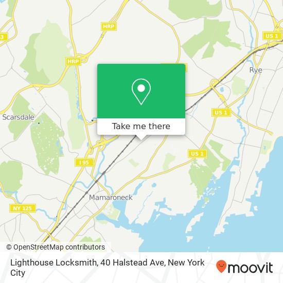 Mapa de Lighthouse Locksmith, 40 Halstead Ave