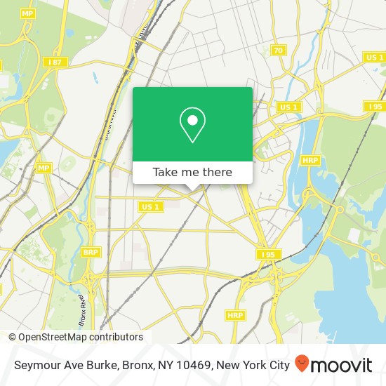 Mapa de Seymour Ave Burke, Bronx, NY 10469